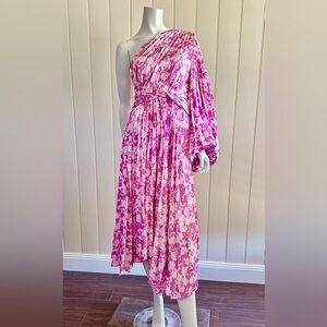 Acler Calais Pink and White Maxi Dress